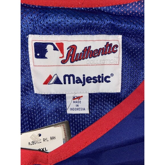 TEXAS RANGERS MLB Majestic Pullover Windbreaker Pockets Embroidered Logo Sz 2XL - Picture 6 of 16